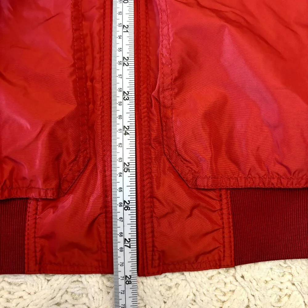 Baldessarini Size 54IT 44US Men's Red Windbreaker Full Zip Jacket Made in Poland